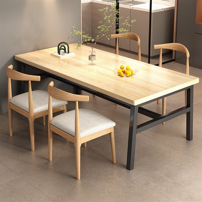 餐桌饭店面馆桌子餐饮商用快餐店烧烤店桌椅组合家Y用小户型餐桌