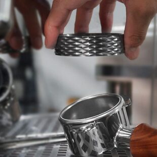 15器圈飞粉5 接手柄环定防洒磁/358mm防粉意式咖啡机量布/带 环粉