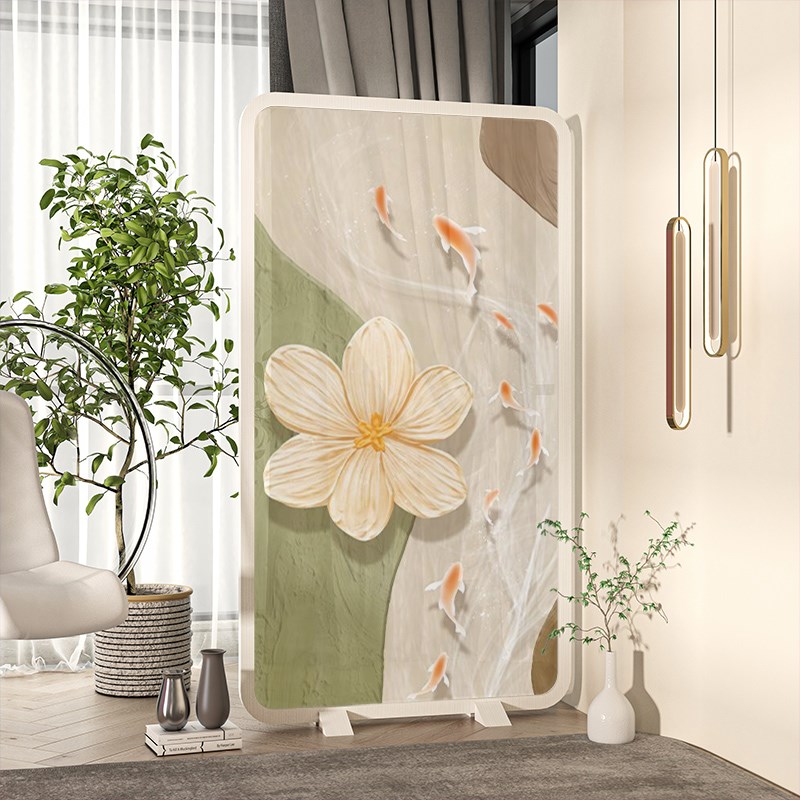 北欧奶油风屏风隔断客厅家用装饰移动小户型M卧室玄关遮挡九鱼座