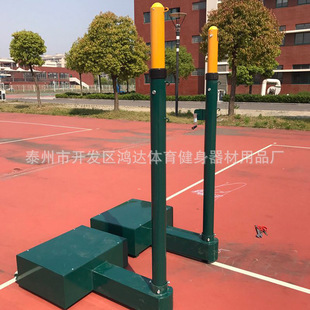 配重箱式气排球柱 移动可调节升降式沙滩排球架 简易室内排羽架