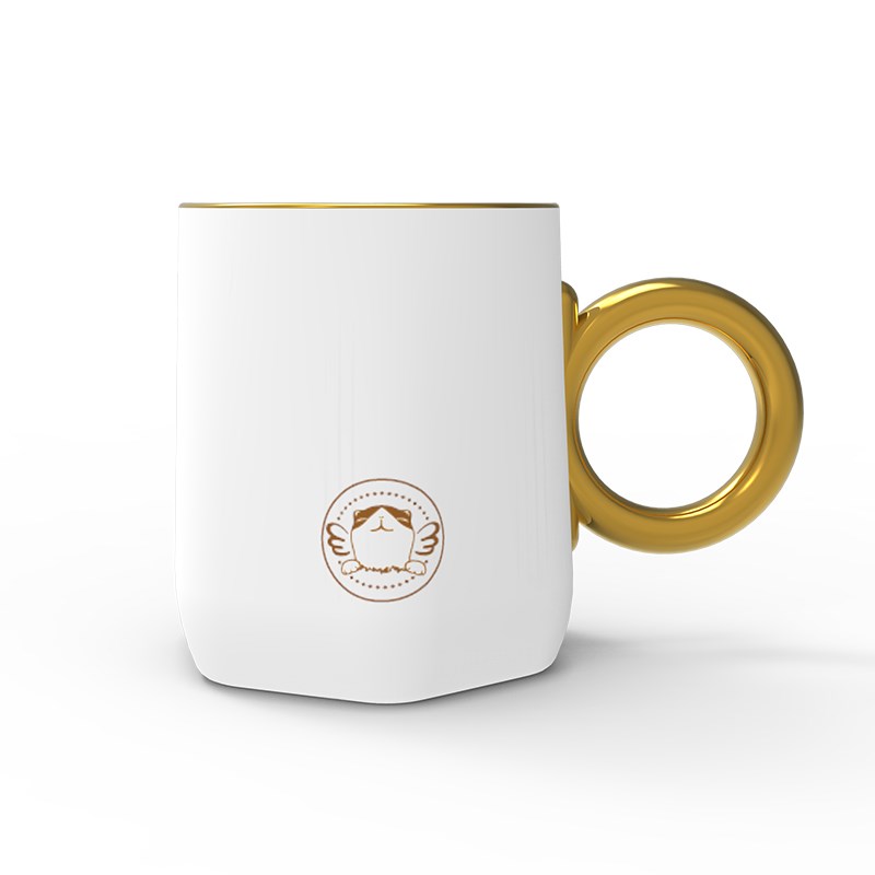 可米生活 白f夜童话 贾晓欧艺术原创猫将军精灵骨瓷杯生日礼物礼