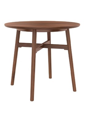 白驹格物小团圆茶桌北美黑胡桃木实木J禅意小户型阳台卧室圆形桌