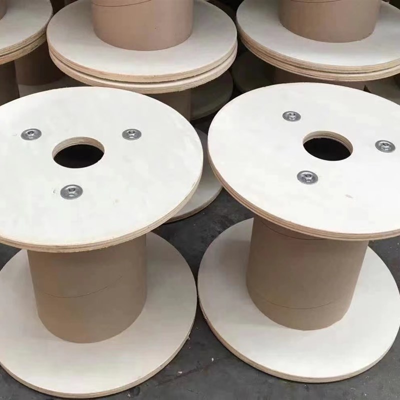 木轴木质绕线盘胶合板光纤t电缆盘白杨木实木绕线盘工字轮加工定