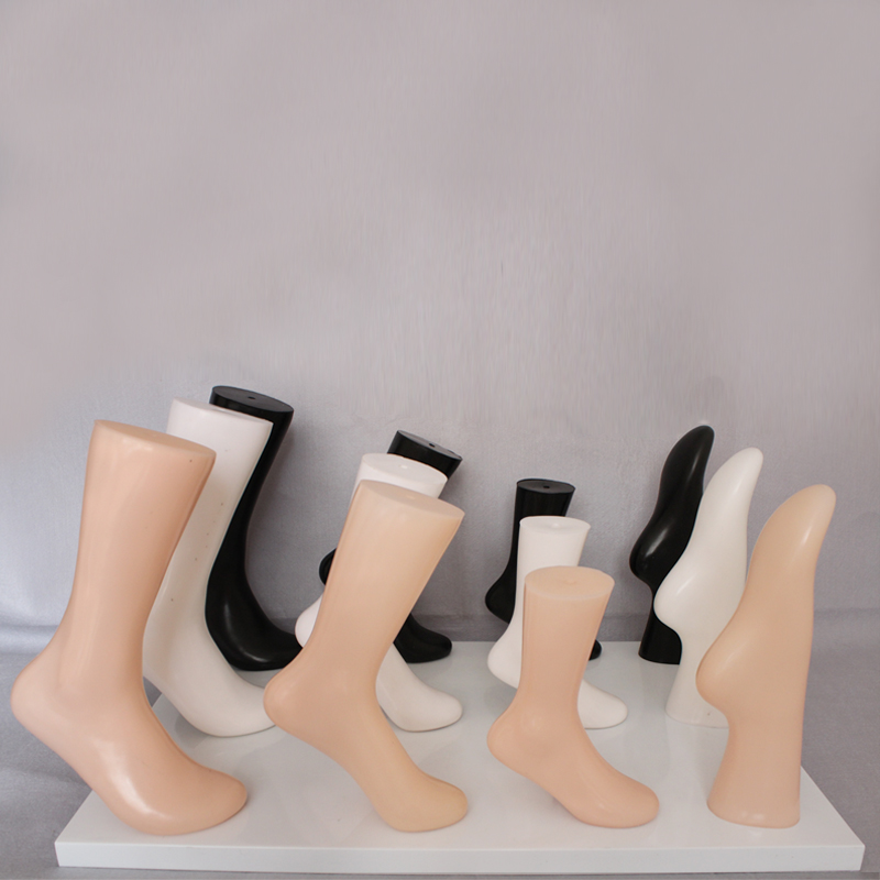 无缝腿模特脚模鞋模塑料男女袜模 加厚磁铁儿R童脚 脚模腿模袜模