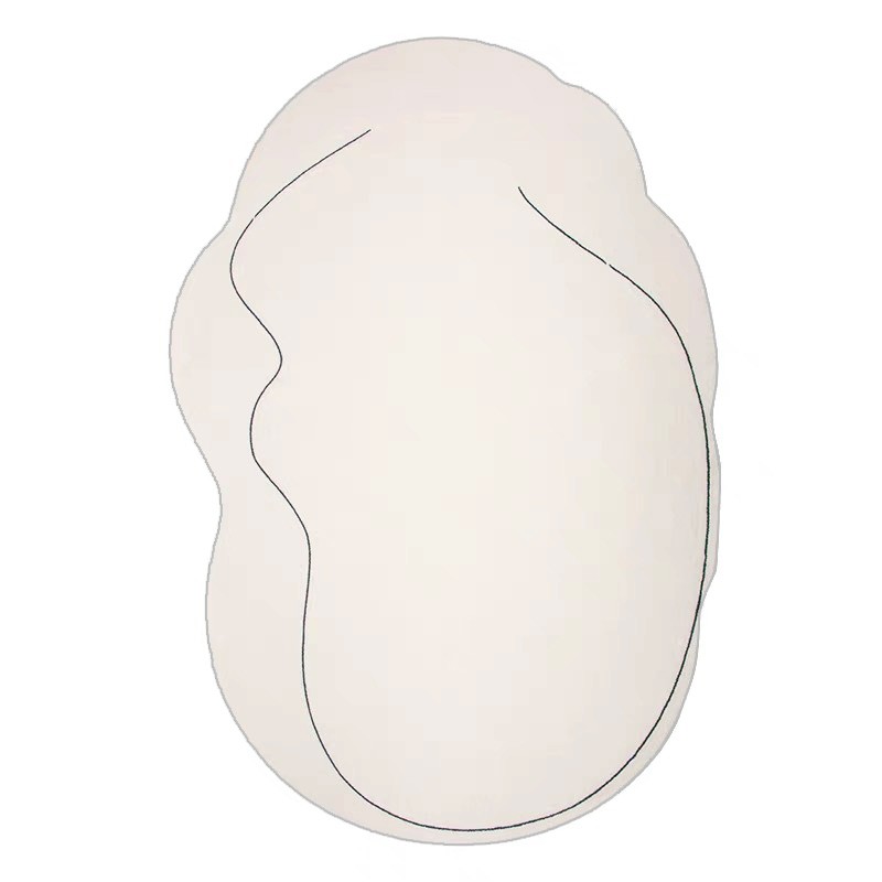 侘寂风异形地毯h客厅茶几毯不规则抽象卧室床边地垫子日式简约家