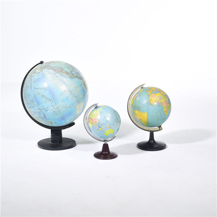 老式地球仪收藏旧物件老物件教学用品M装饰摆件90怀旧摆设