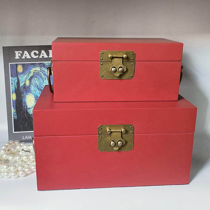 新中式木质烤漆首饰收纳盒样板间装饰盒卧室床头柜桌面装饰收纳盒,收纳整理,烫衣板及配件,淘宝优惠券,粉丝福利购,淘宝优惠卷