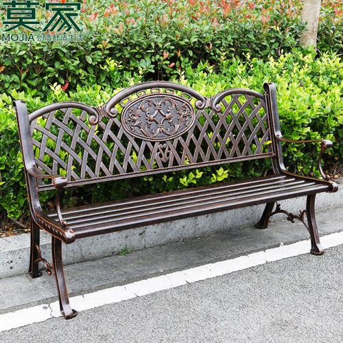 莫家户外公园椅子户外铸铝桌椅长椅园林广场靠背椅铁艺休闲长凳子