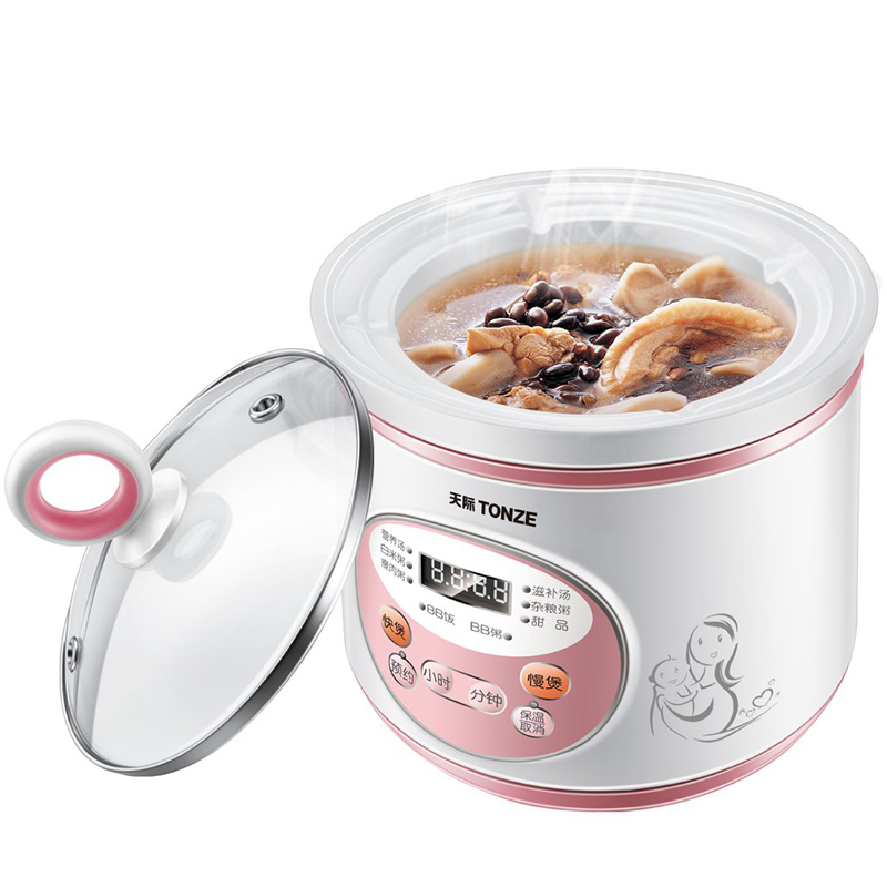 天际全自动迷你小炖盅煲粥锅砂锅家用电炖锅陶瓷BBV煲汤锅煮粥神