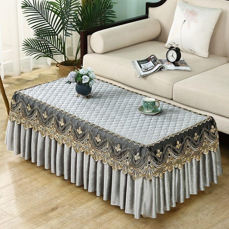 茶几罩桌布茶几套防滑加厚支持订做餐桌布艺家用客W厅茶几垫防尘