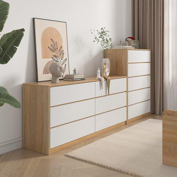 卧室六斗柜现代简约收纳柜抽屉储物柜电视柜北欧客厅卧室床尾柜子