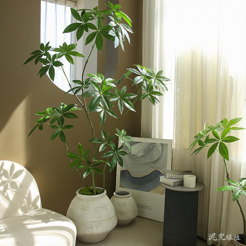 仿真绿植发财树盆景轻奢室内装饰仿生植物造景客厅大型落地摆件