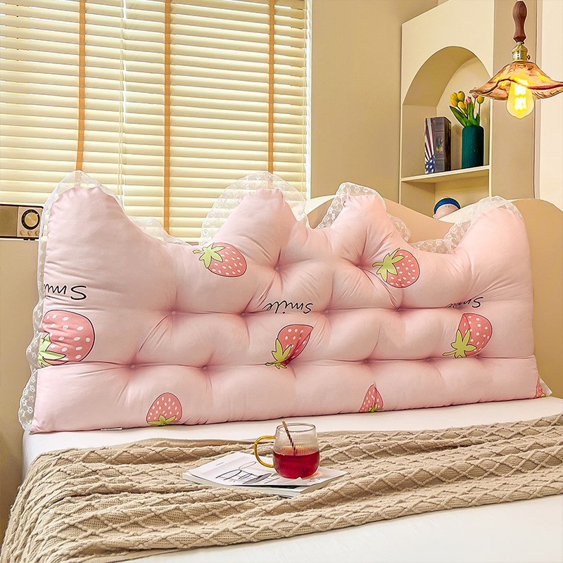 网红床头靠垫女孩床上靠枕加高大靠背卡通榻榻米软U包护腰防撞绑