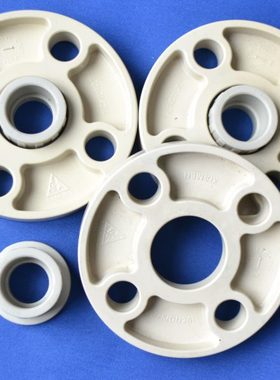 三厘法兰PPH活套双片法兰 PP PP热熔通用法兰盘灰色全塑料法兰片