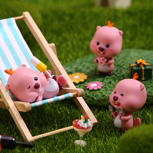 趣味冰箱贴萌粒盲袋露比盲盒Q版 LOOPY 迷你公仔礼物 X11