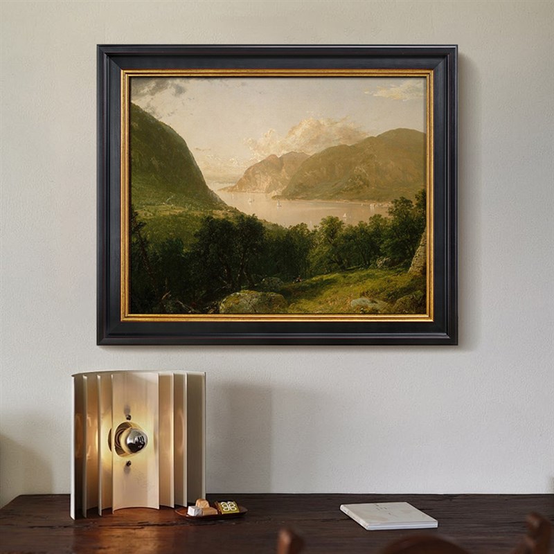 电表箱装饰画实木复古入户门玄关餐厅风景配电盒电源开关遮丑神器