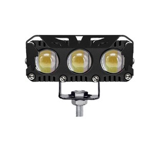 电动车超亮LED大灯强光黄白摩托外置透镜射灯12V24v60v48伏铺路灯