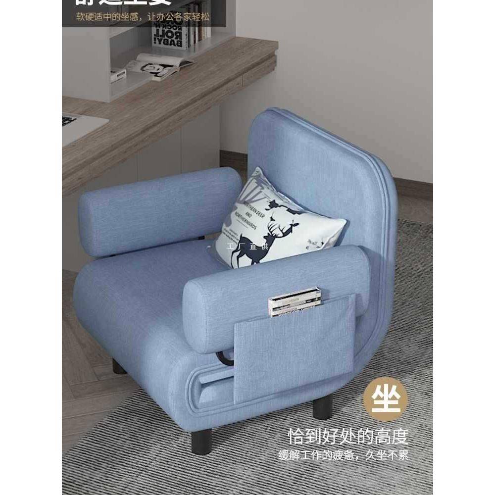 折叠床家用简易沙发椅子店铺单双三人1.2米多功能简易布艺小