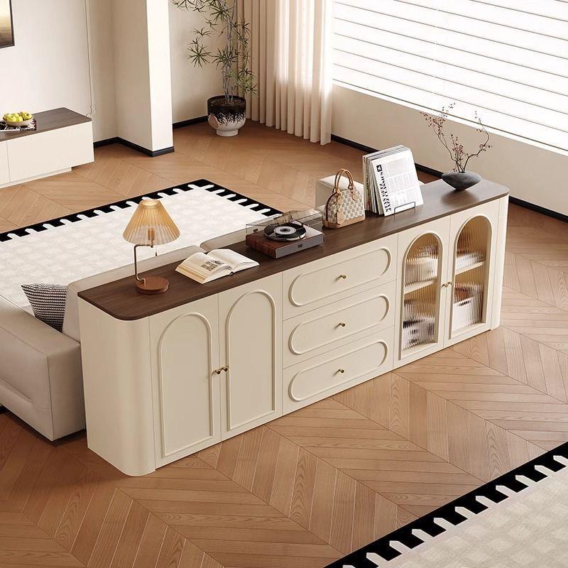 法式复古餐边柜斗柜一体靠墙储物柜小户型高级感客厅置物柜茶水柜