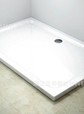 高品质石头盆底盆扇形方形L型白色黑色淋浴房底座5cm底盆