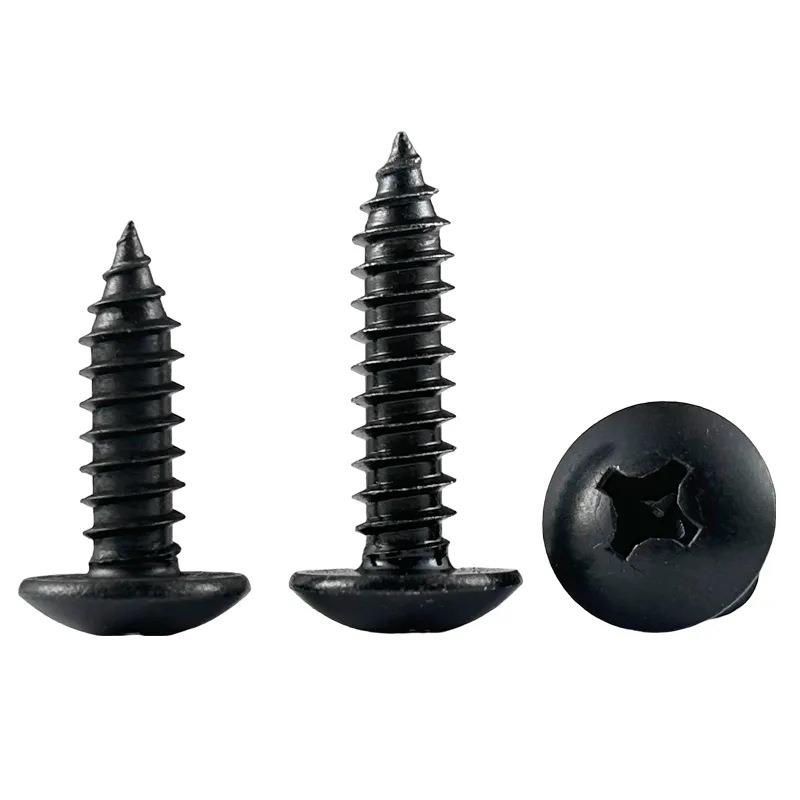 201不锈钢TA十字大扁头自攻黑色螺丝M2/M3/M4/M5蘑菇头伞头自攻螺