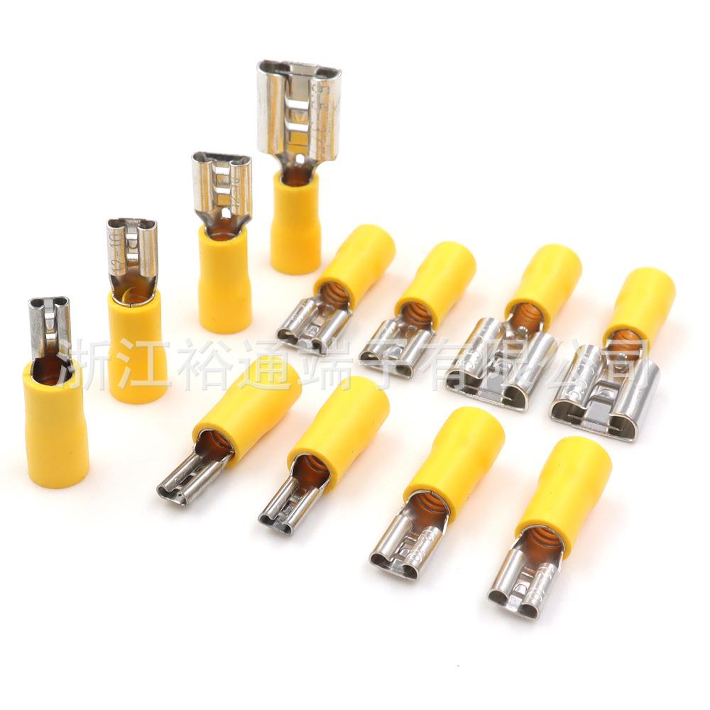 FDD预绝缘插簧母端子AWG12-10接插件口径2.8/4.8/6.3/9.4500只