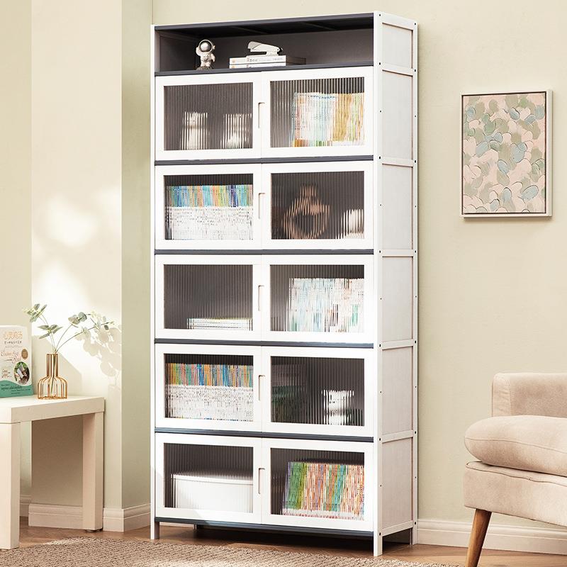 简易书架落地书柜儿童阅读区绘本架靠墙置物架客厅家用收纳储物架