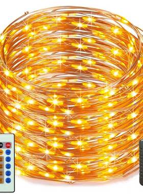 热销50米500led遥控铜线灯串圣诞室内户外装饰铜丝灯串