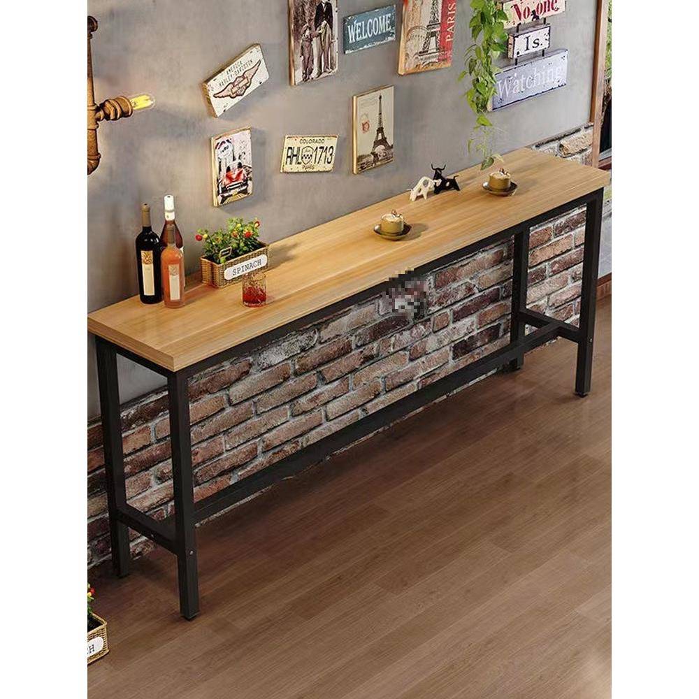 吧台桌靠墙高脚桌子简约家用客厅阳台吧台奶茶店桌椅可订长条桌