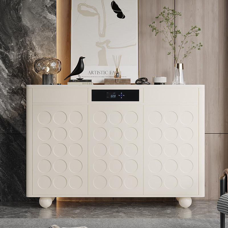 智能消毒鞋柜法式奶油风除菌柜子app远程控制客厅玄关一体储物柜