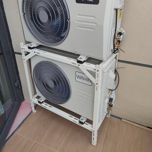 家用中央空调外机架子省空u间落地双层多台堆叠放防震定制可调托