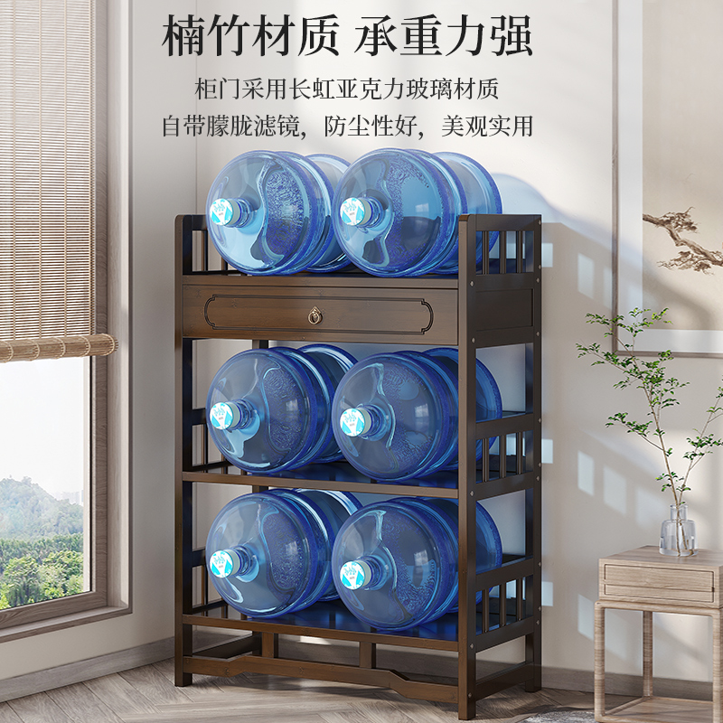 茶水柜办公室茶柜置物架家用茶叶柜茶台桌边柜茶叶茶Y具收纳储物