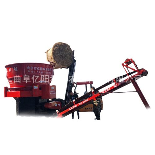 高喷式大型全自动稻草捆干湿青储粉碎机设备 厂家供应圆盘粉碎机