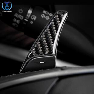 适用于凯迪拉克XT5CT6ATSLXTS碳纤维配件方向盘改装换挡拨片