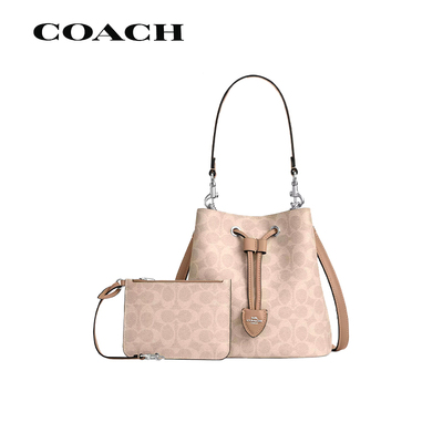 COACH/蔻驰女士水桶包Rowan 22新款抽绳开合时尚通勤手提包CBH07