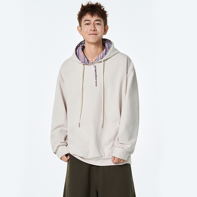 民族风连帽卫衣男女款秋季潮牌宽松痞帅休闲百搭宽松情侣上衣