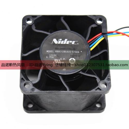 V60E12BS3C5-57A06 NIDEC 6038 12V 0.75A 6CM/厘米 服务器风扇