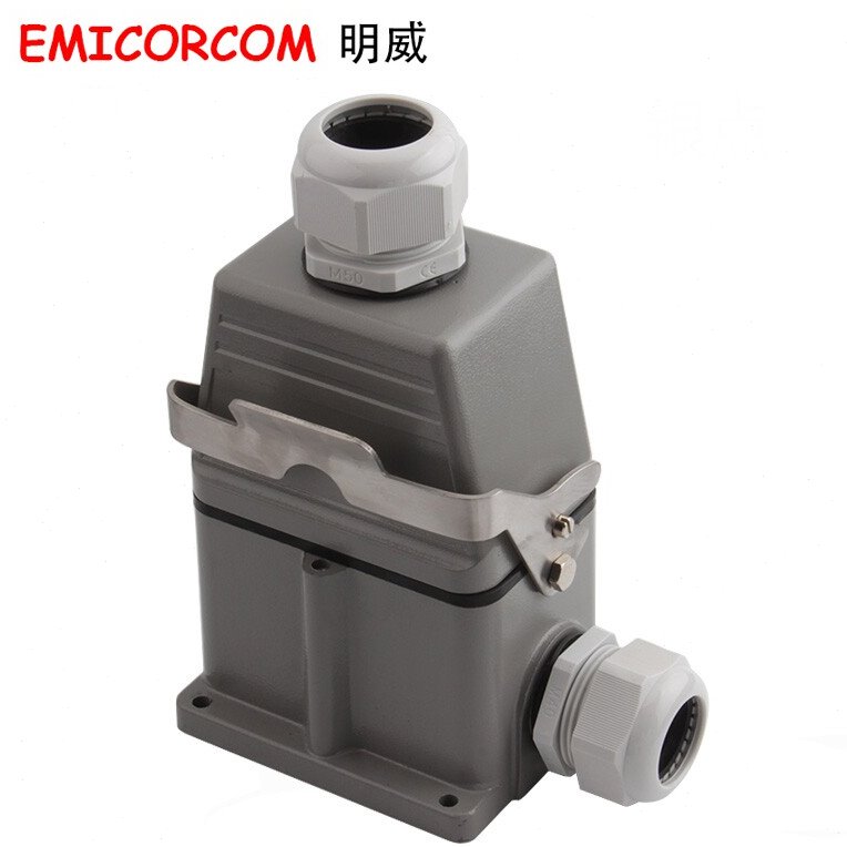 48芯 重载连接器 航空插头 HDC-HE-048-4DB 明装热流道插头48芯