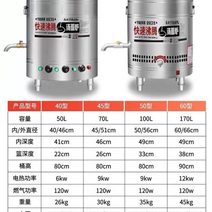 煮面炉商用电热燃气煮面桶煲汤多功能蒸煮炉汤桶麻辣烫锅