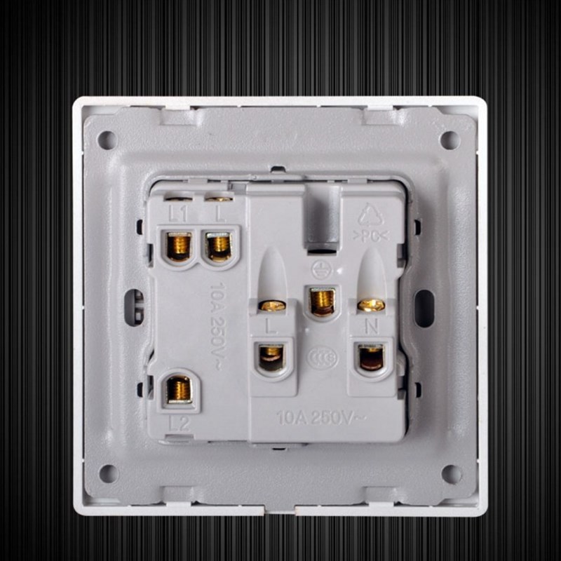 86型不锈钢银色拉丝一开双控电源五孔插座一开五孔Y双控开关插座