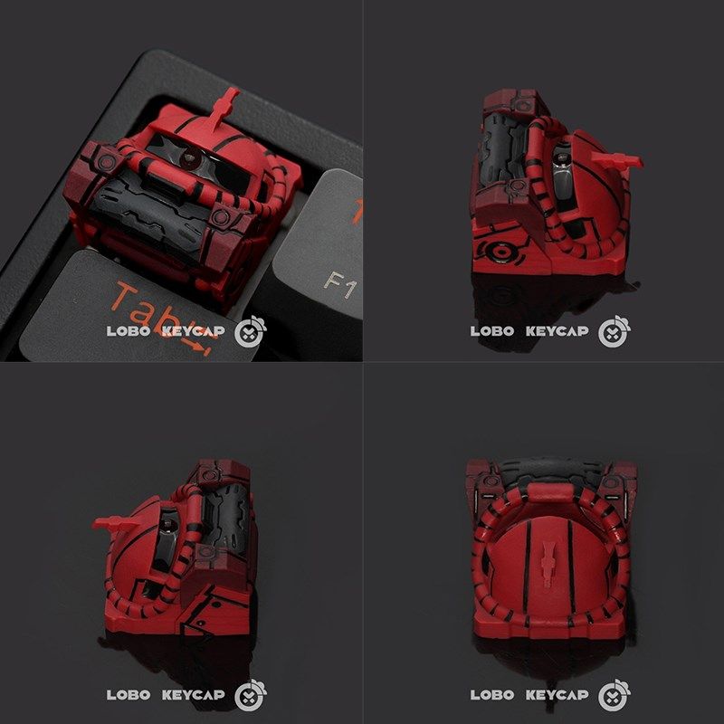 机动战士高达 扎古键帽个性z树脂艺术键帽机械键盘透光键帽