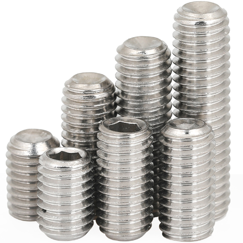 M4M5M6M8M10Mp12不锈钢304内六角凹端紧定螺丝钉无头机米顶丝