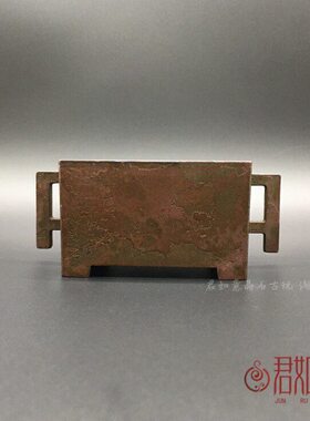 仿古包浆做旧工艺 全铜马槽香炉摆件铜方形宣德炉铜香炉熏香炉