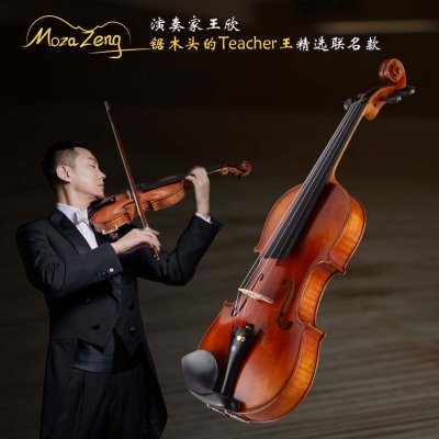 MOZA D01小提琴手工高档演奏级小提琴精选虎纹实木中提琴考级乐器