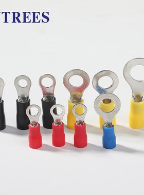 V1.25-3.2圆形预绝缘端头O2-4S冷压接线端R子电线接头铜鼻子线耳