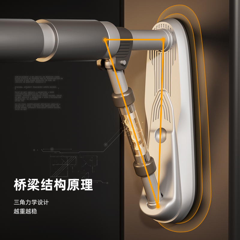 门上单杠室内健身器材家庭用防滑引体向上儿童运动免Y打孔吊环新