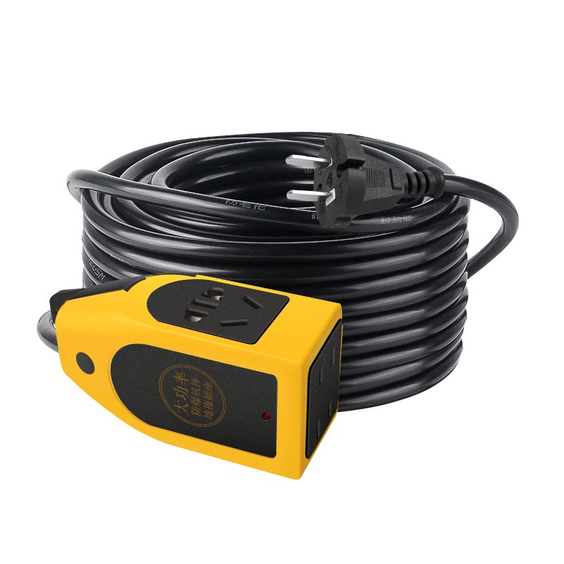 电动车充电线防摔插线n板10/20/30米插排带线地拖插座拖线板延长