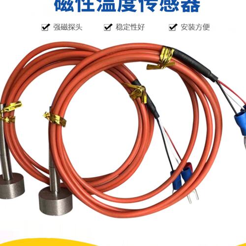 磁pt100磁铁防水磁性探头吸附式热电阻pt1000磁吸高温温度传感器
