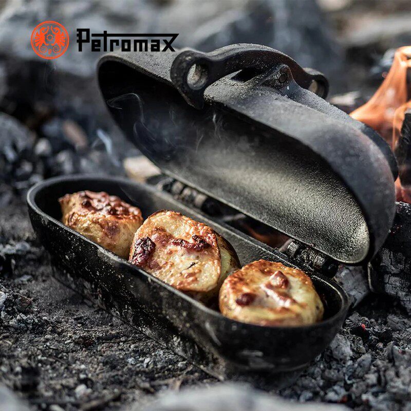 德国Petromax 铸铁焖烤锅 倾斜锁扣设计 安全提拿 明火烤薯必备