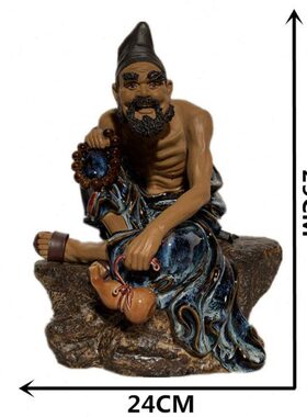 石工艺品摆件公仔特色创意礼品济公电视柜客厅陶瓷人物湾装饰玄关